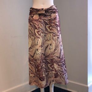 Scotch & Soda- Purple Marble Print Midi Skirt